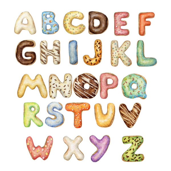 English Alphabet Donut Wall Stickers – Kids Learning Decor