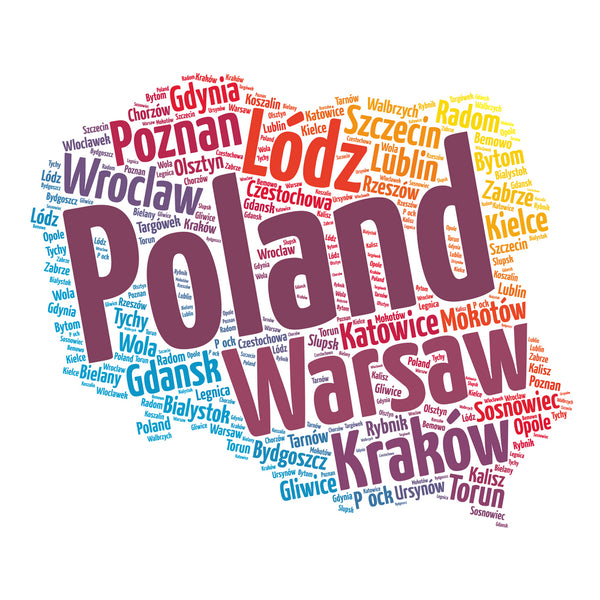 Poland Map Wall Sticker – Educational & Fun Kids Room Decor