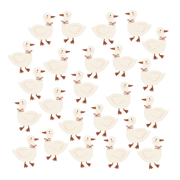White Ducks Wall Decals – Scandinavian Farm Animal Stickers for Kids